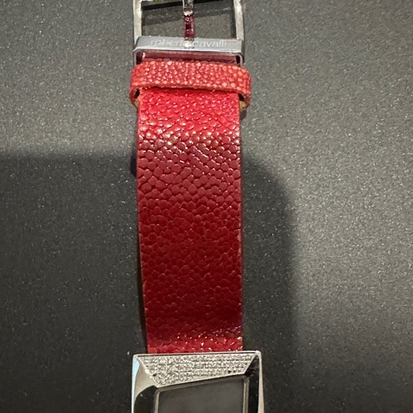 Roberto Cavalli Red and Silver Watch